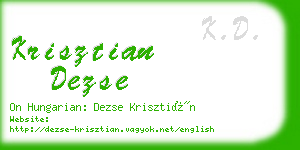 krisztian dezse business card